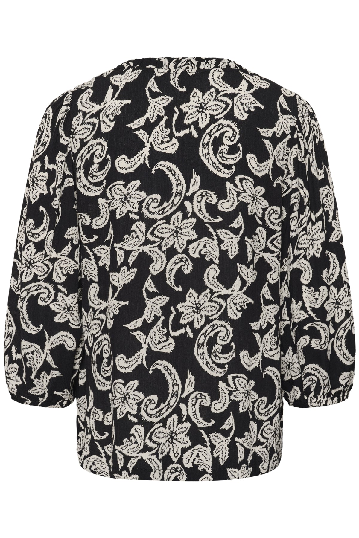 KAriani Printed Amber Blouse Black Deep/Chalk Paisley - 108 - 10511210