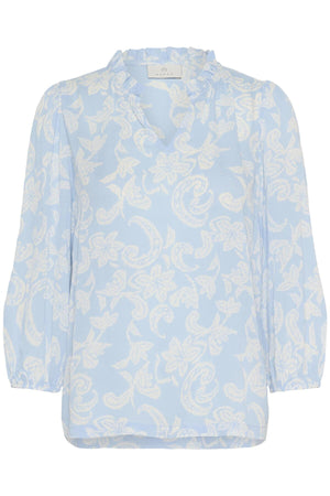 KAriani Printed Amber Blouse Powder Blue/Chalk Paisley - 10 - 10511210