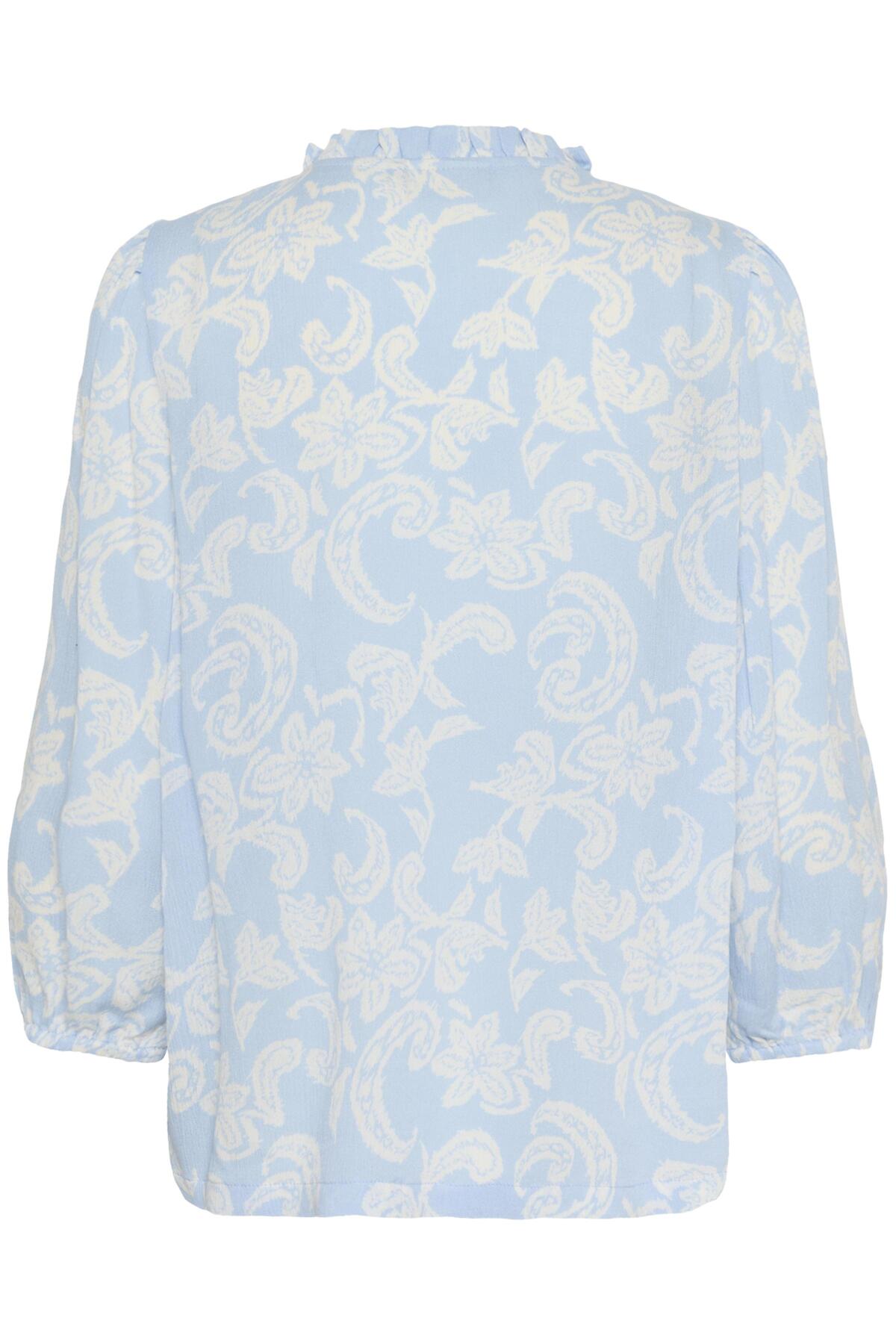 KAriani Printed Amber Blouse Powder Blue/Chalk Paisley - 10 - 10511210
