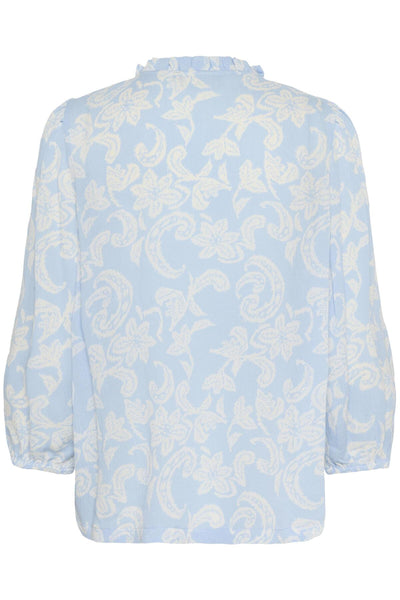 KAriani Printed Amber Blouse Powder Blue/Chalk Paisley - 10 - 10511210 Thumbnail