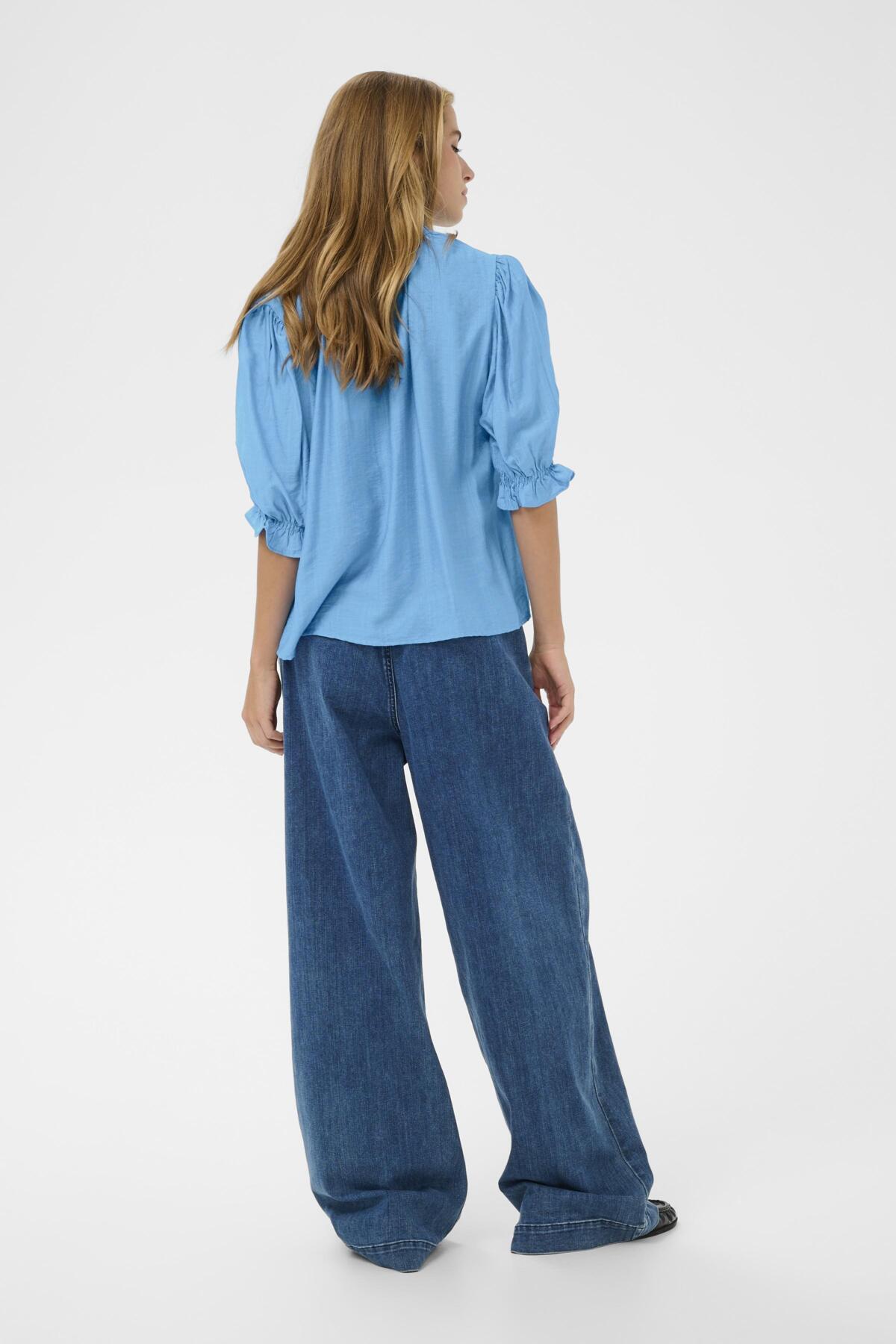KAlufia Frill Blouse Azure Blue - 174139 - 10511214