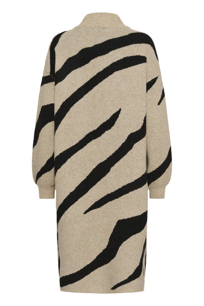 KAwilma Knit Dress Feather G. Mel/Black Stripe - 10511321 Thumbnail