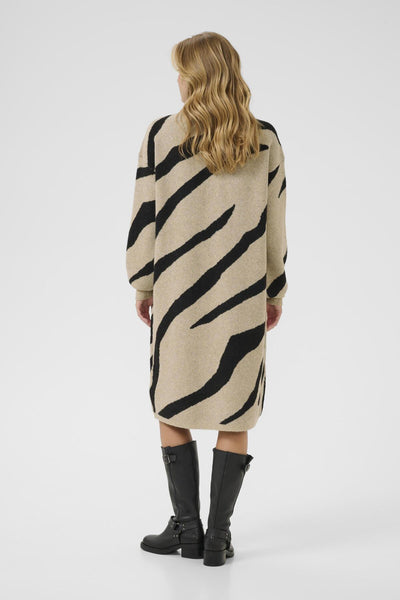 KAwilma Knit Dress Feather G. Mel/Black Stripe - 10511321 Thumbnail