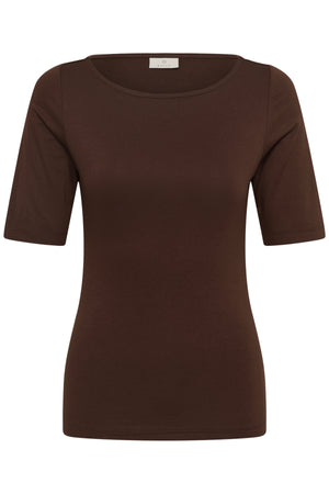 KAyoko Boatneck T-shirt Chokladbrun - 190912 - 10511356