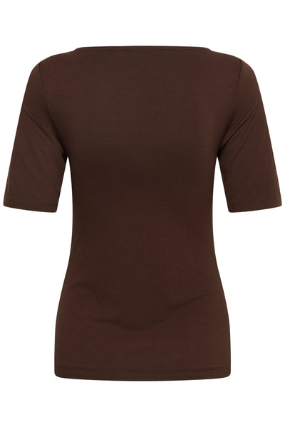 KAyoko Boatneck T-shirt Chokladbrun - 190912 - 10511356 Thumbnail