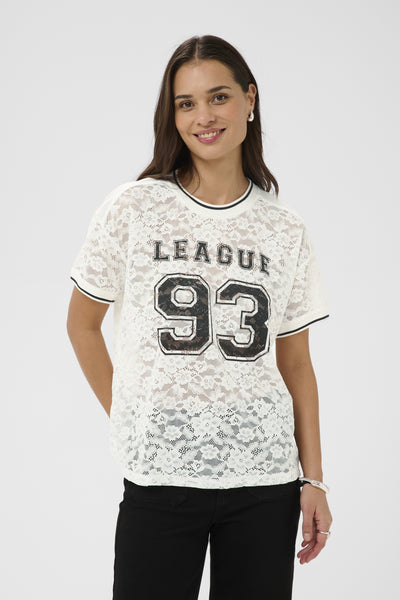 KAbelle Lace T-Shirt Chalk - 110602 - 10511385 Thumbnail