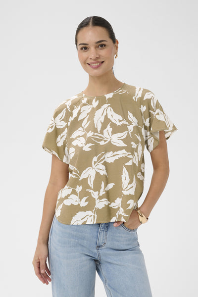 KAmarlo Blouse Oak Chalk Leaves - 109010 - 10511390 Thumbnail