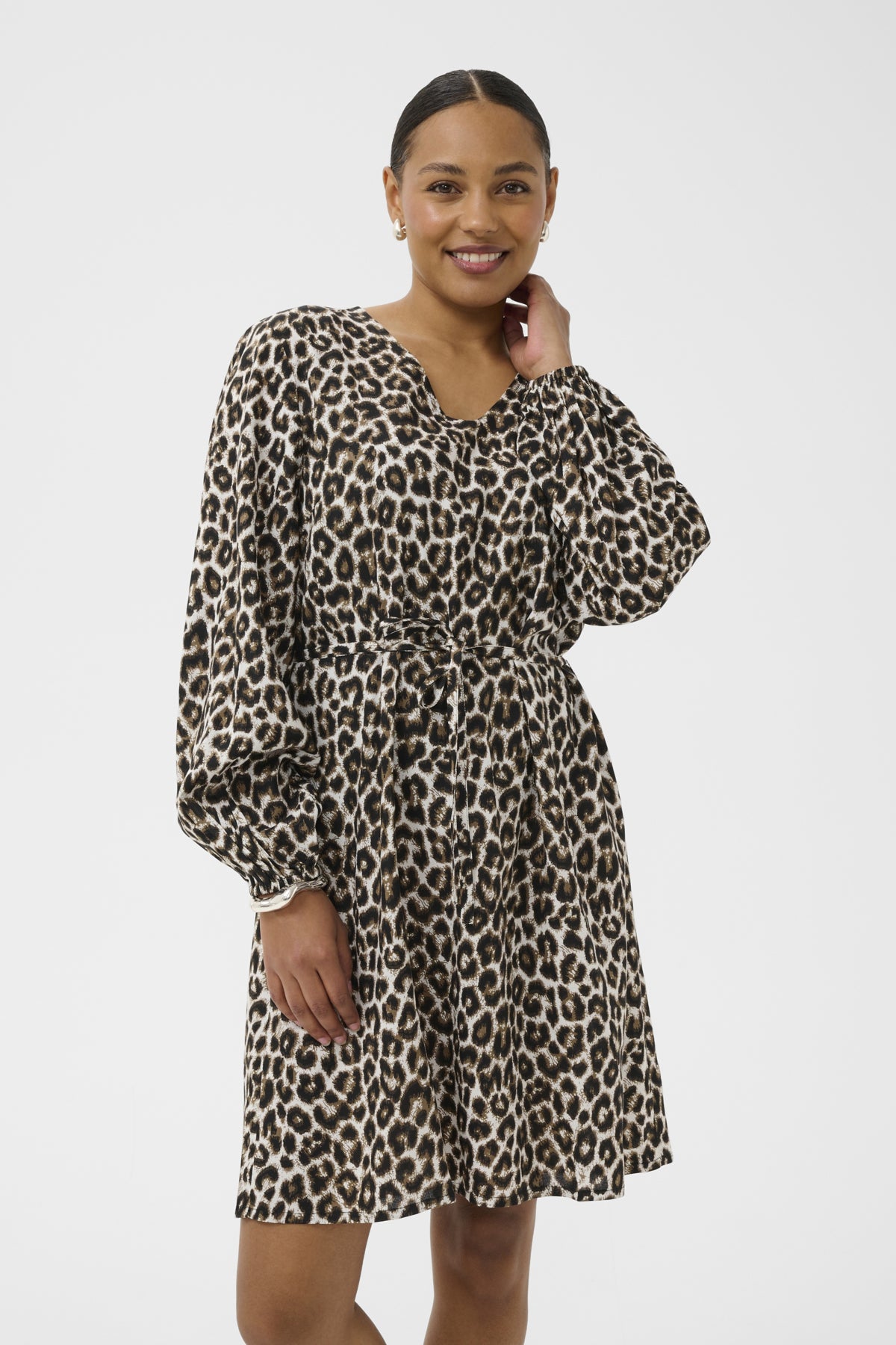 KAmarana Klänning Chalk/Oak/Black Animal - 10936 - 10511499