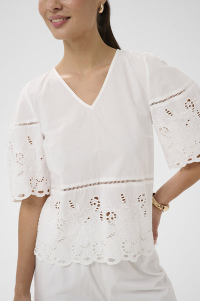 KAgertrud Blouse Chalk - 110602 - 10511626 Thumbnail