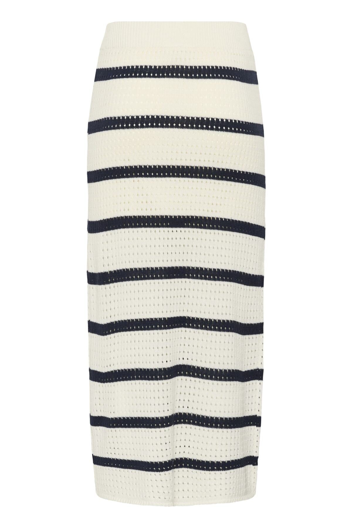 KAbrianna Knit Skirt CHALK/MIDNIGHT MARINE STRIPE - - 10511646