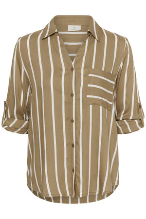 KAbabara Fold-Up Shirt Petrified Oak/Chalk Stripe - 1 - 10511746