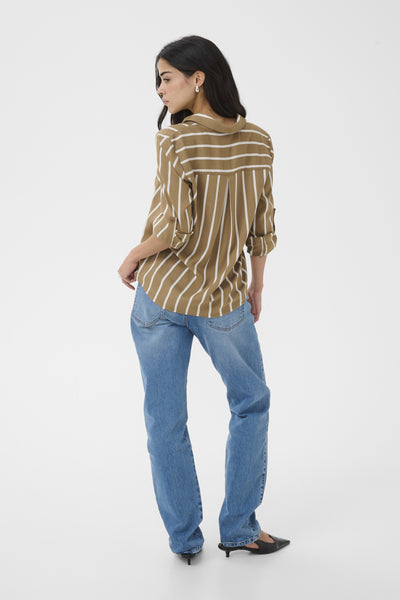 KAbabara Fold-Up Shirt Petrified Oak/Chalk Stripe - 1 - 10511746 Thumbnail