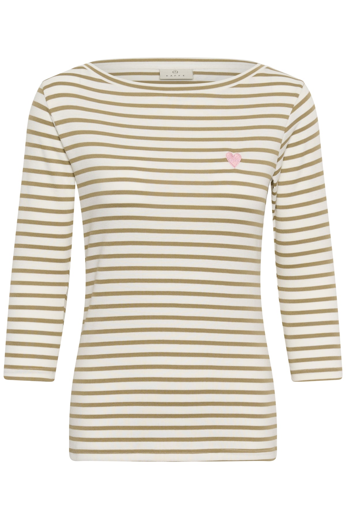 KAliddy Boatneck 3/4 T-Shirt Chalk/Petrified - Pink Heart - - 10511773