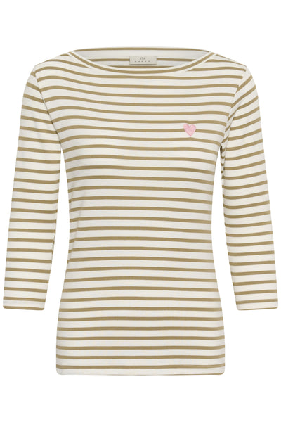 KAliddy Boatneck 3/4 T-Shirt Chalk/Petrified - Pink Heart - - 10511773 Thumbnail