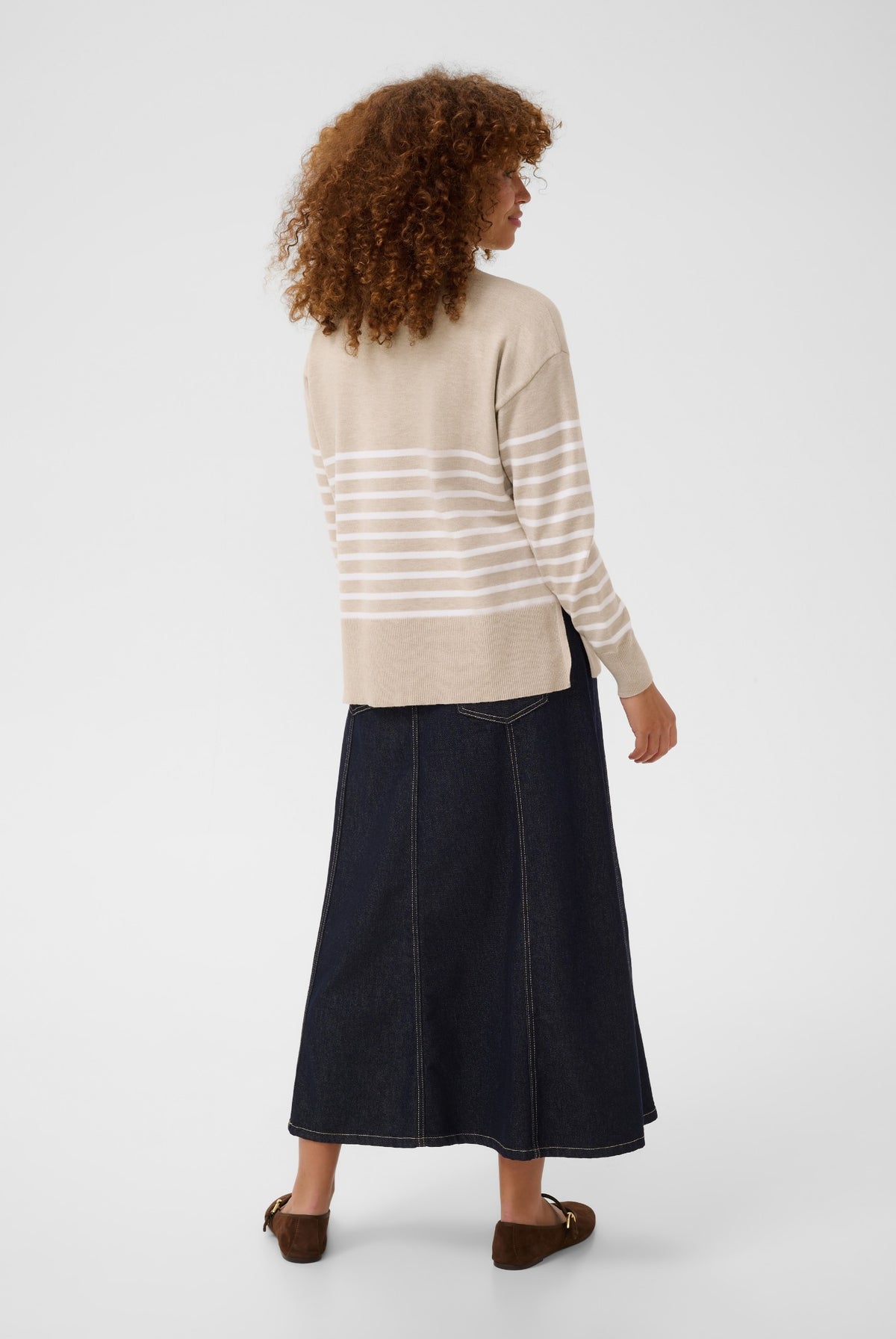 KAlimone Pullover Knit Feather Gray Mel/Chalk Stripe - 10511830
