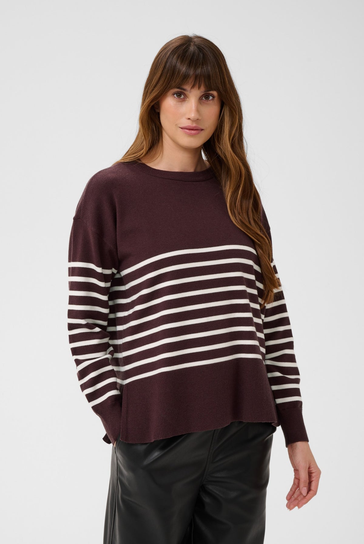 KAlimone Pullover Knit Fudge/Chalk Stripe - 109820 - 10511830