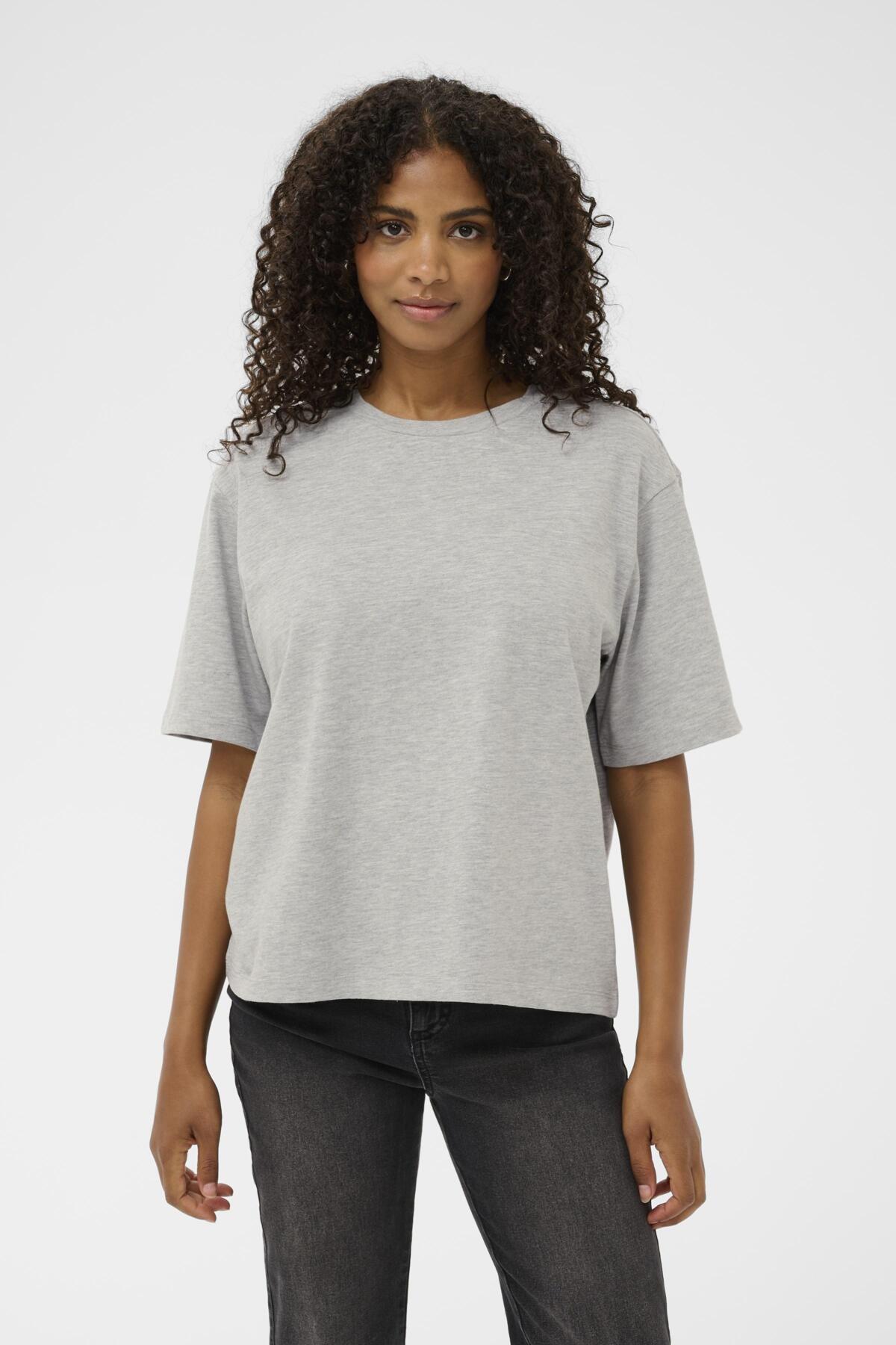 KAsandy T-Shirt Light Grey Melange - 100126 - 10511901
