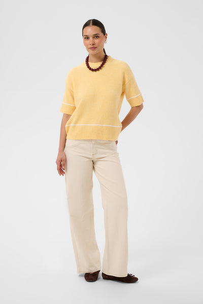 KAjinie Knit Pullover1/2 sleev Sunlight Melange - 1308221 - 10511946 Thumbnail