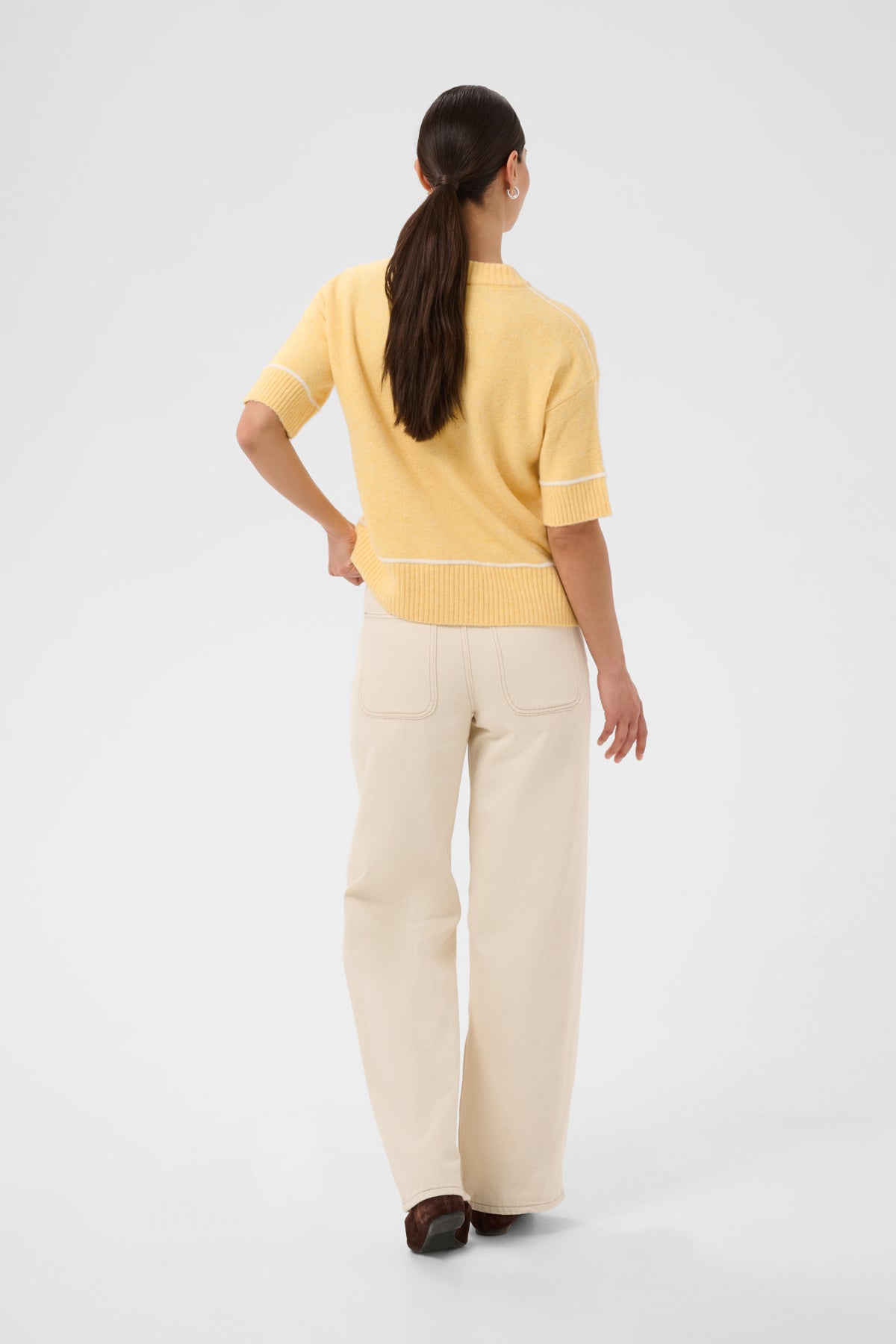 KAjinie Knit Pullover1/2 sleev Sunlight Melange - 1308221 - 10511946