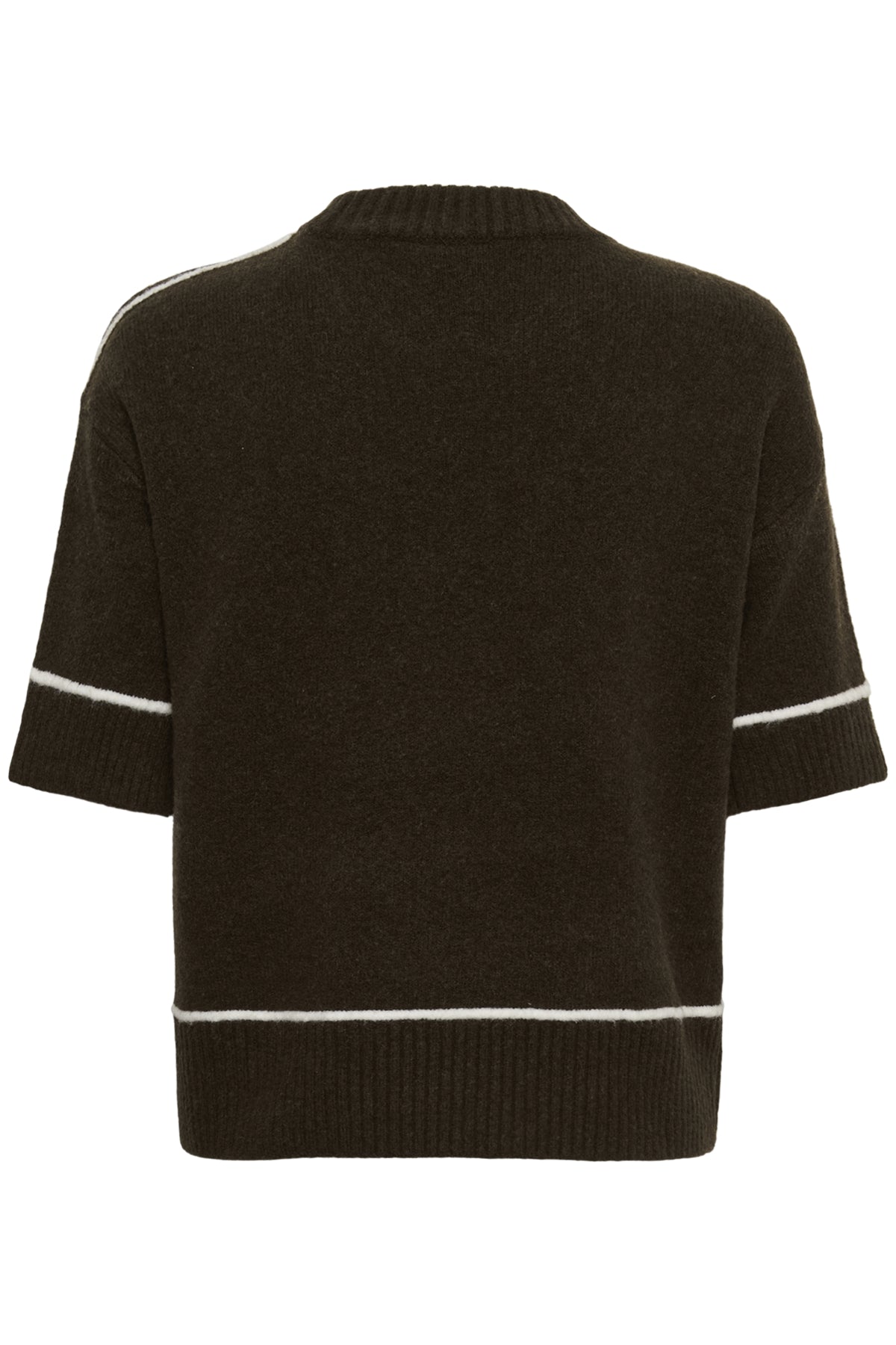 KAjinie Stickad Pullover 1/2 ärm Coffee Bean - 190915 - 10511946