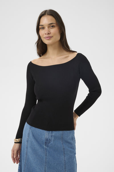 KAkiara Boatneck Pullover NO Svart Deep - 100121 - 10512001 Thumbnail