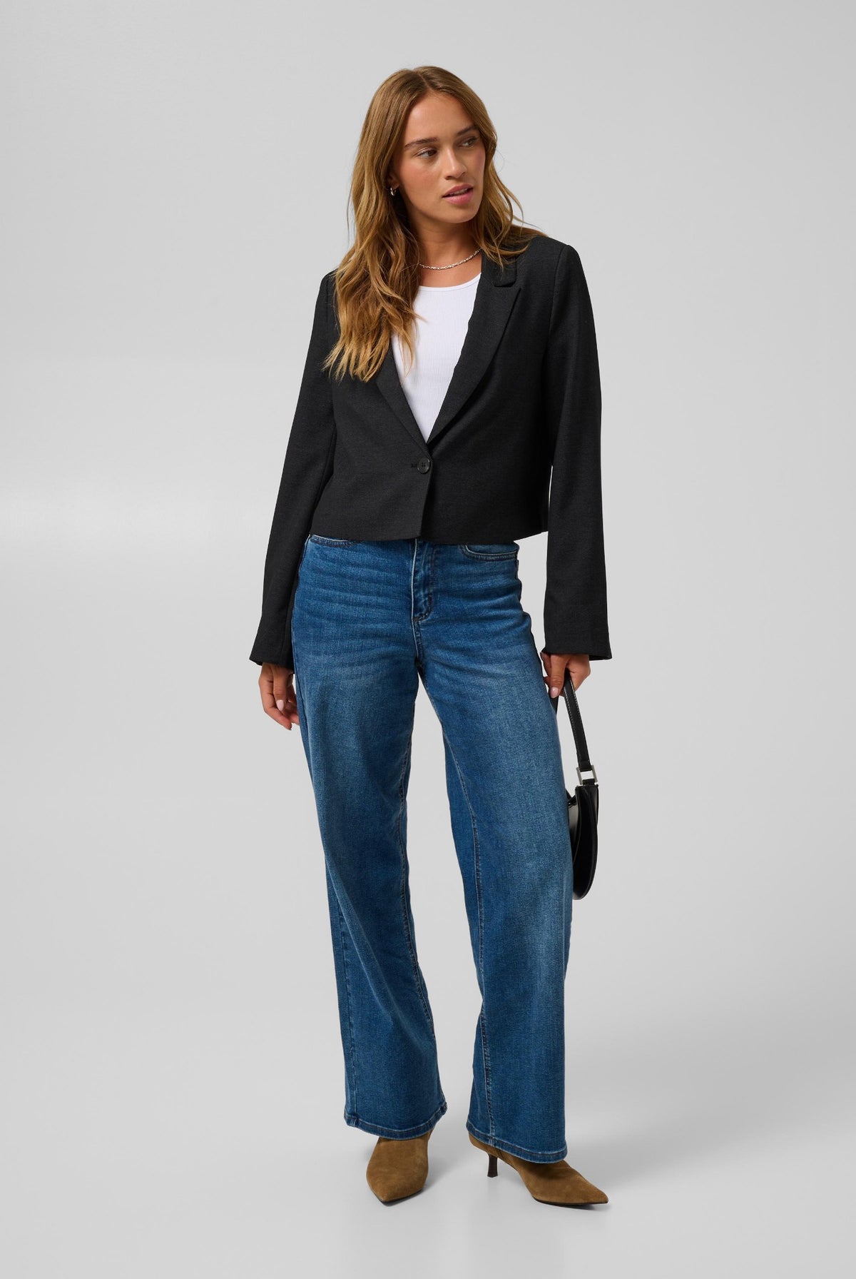 KAgabby Blazer Dark Grey Mel. Utan ros - - 10512056