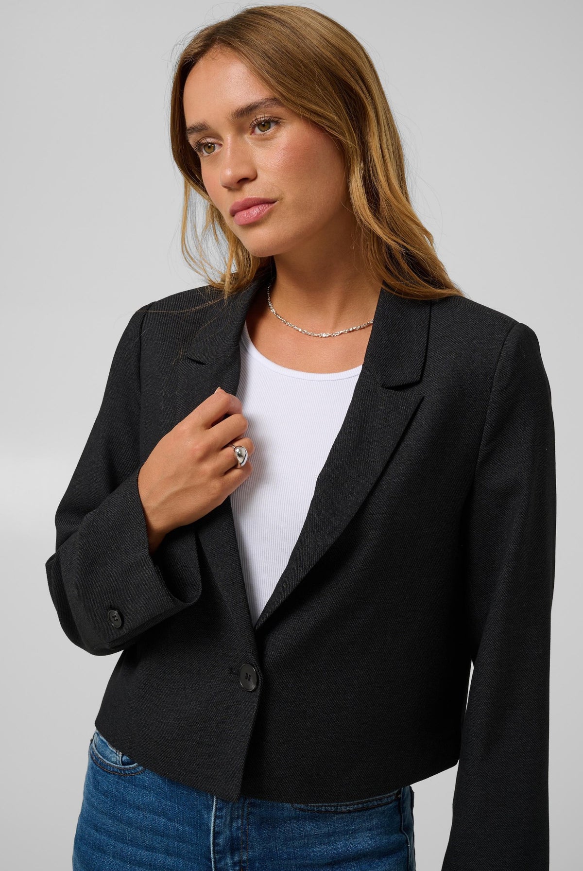 KAgabby Blazer Dark Grey Mel. Utan ros - - 10512056