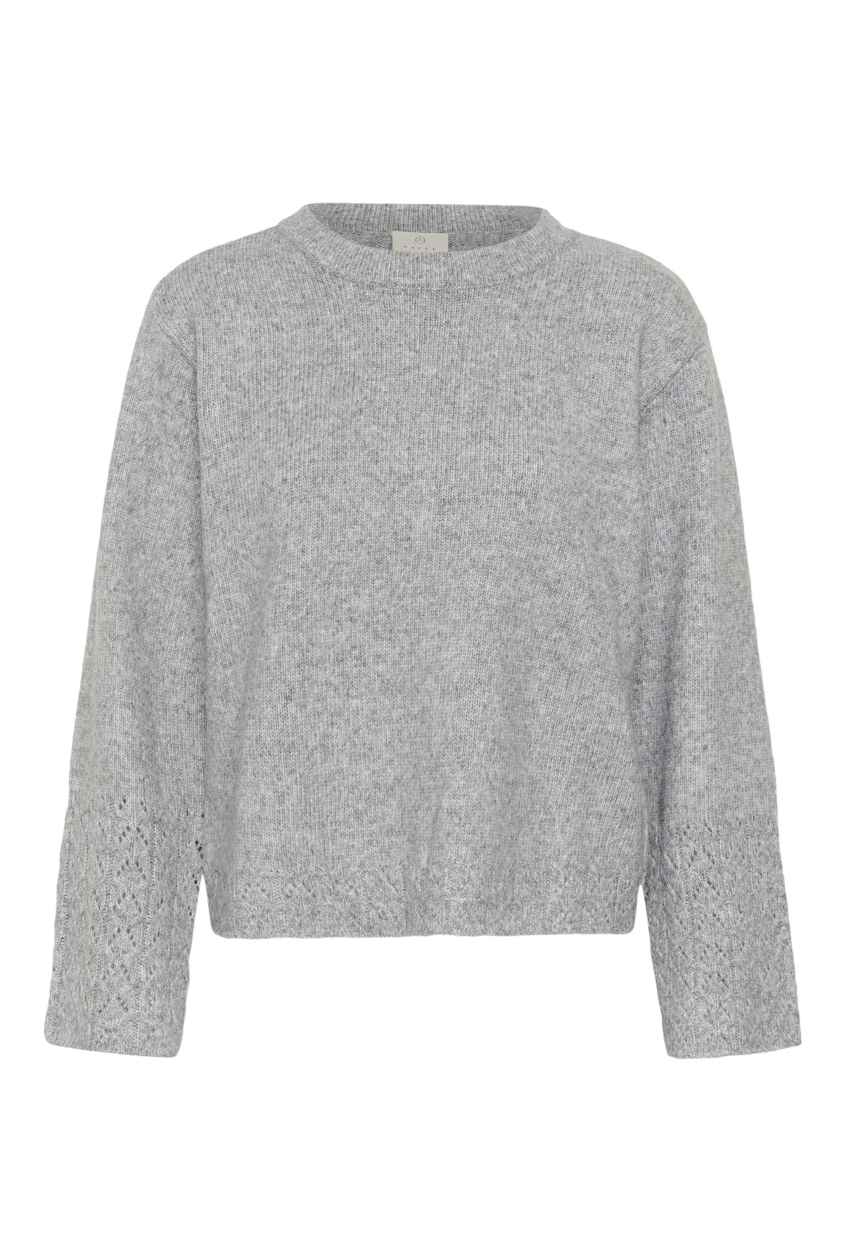KAgro Pullover Stickad Gråmelerad - 100123B - 10512082