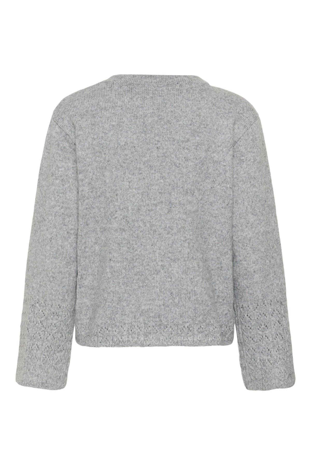 KAgro Pullover Stickad Gråmelerad - 100123B - 10512082