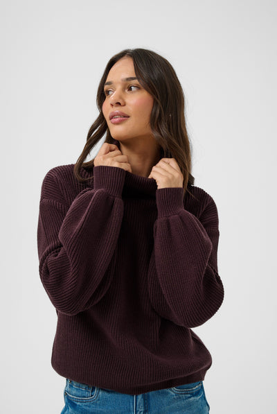KAbarbara Rollneck Pullover Fudge - 191619 - 10512087 Thumbnail