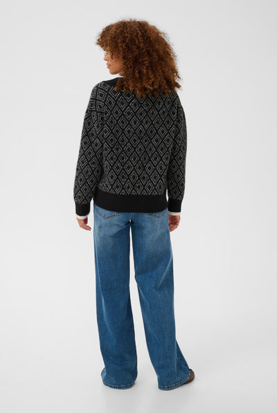 KAsirens Knit Pullover Black/Turtledove Argyle - 1097 - 10512088 Thumbnail