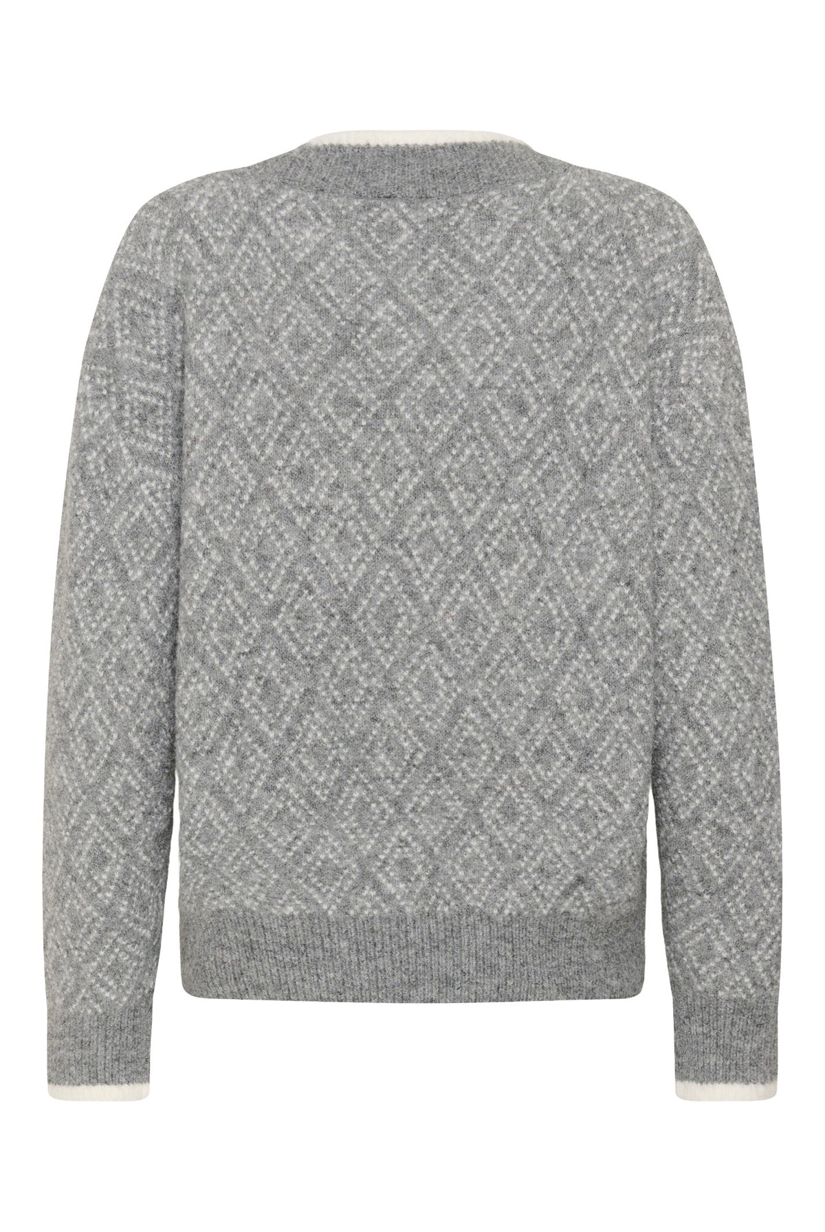 KAsirens stickad tröja Grey Mel. / Chalk Argyle - 109 - 10512088