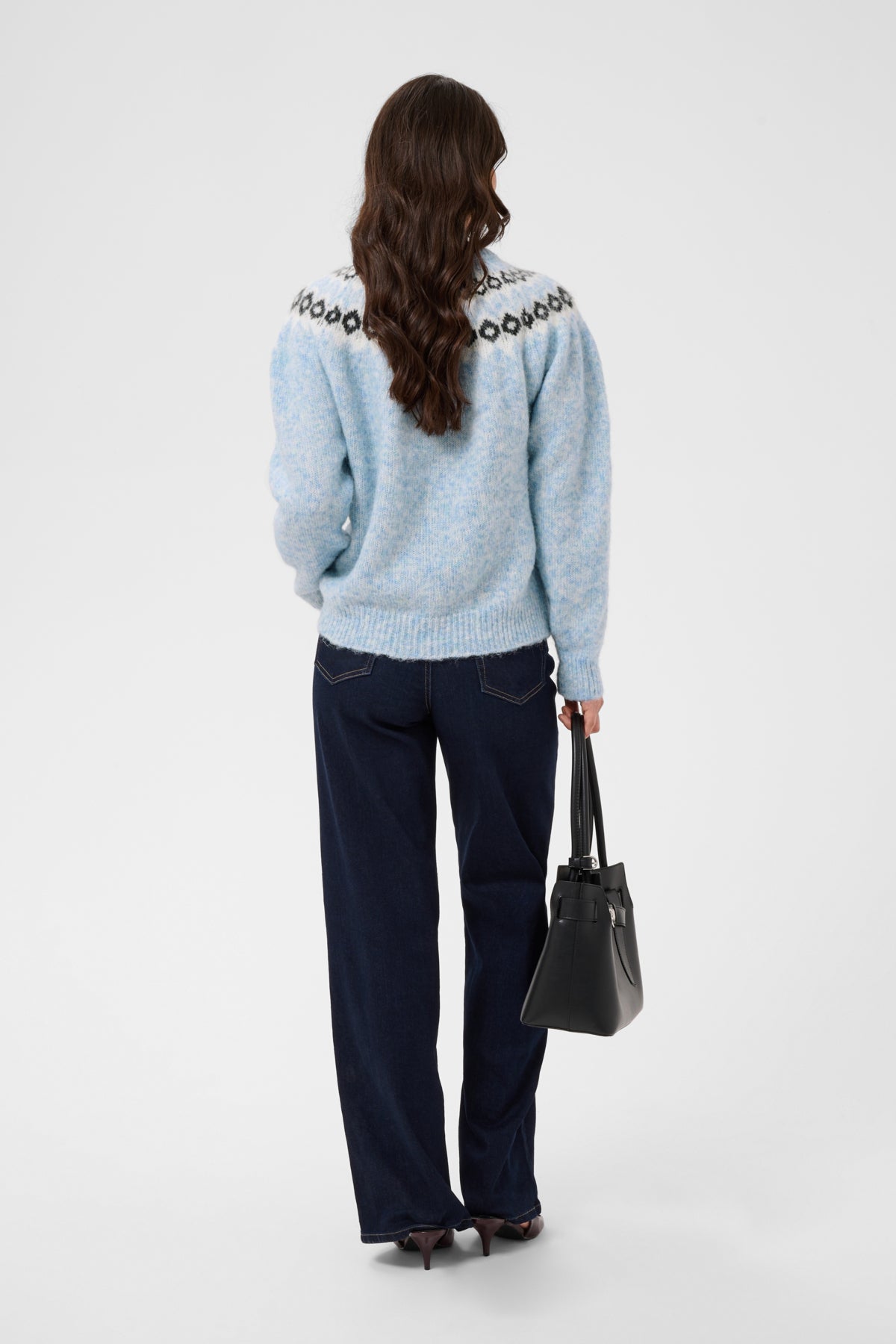 KAberta Pullover Blue Mel. -Grå/Krita Mönster - 10512107