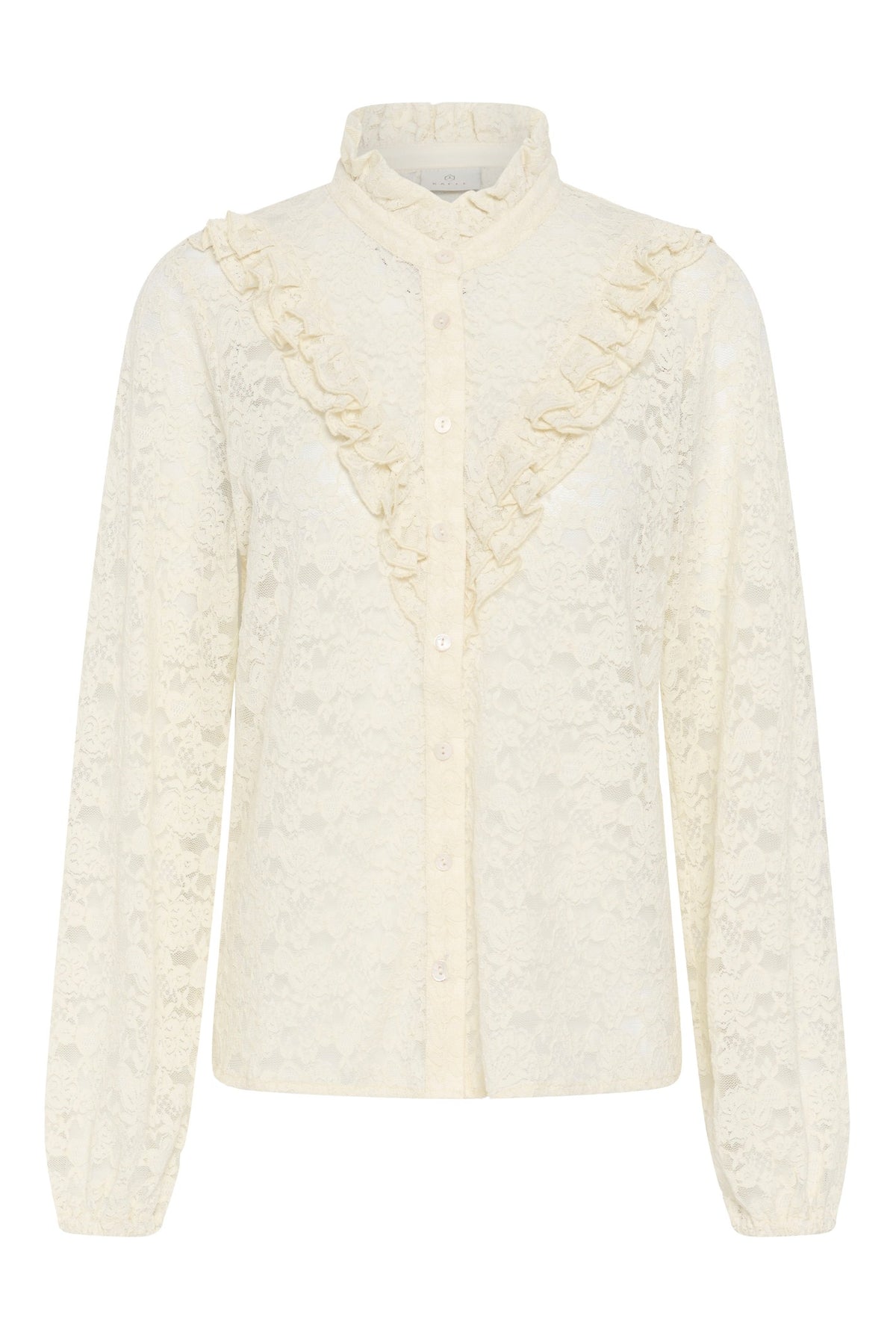 KAgigi Flounce Lace Shirt Whisper White - 110701 - 10512108