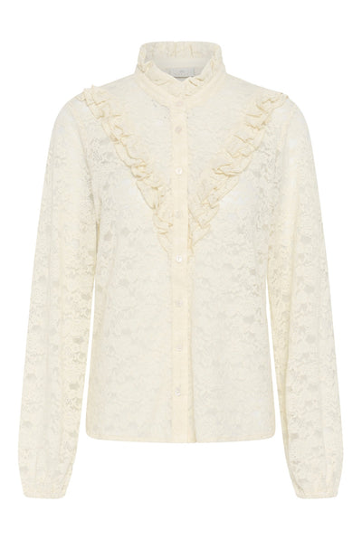 KAgigi Flounce Lace Shirt Whisper White - 110701 - 10512108 Thumbnail