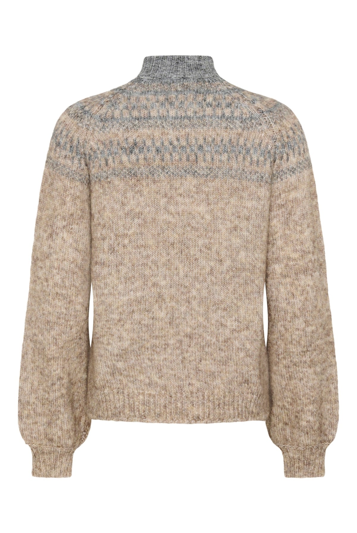 KAgerda Pullover Stickad Brunmelerad/Gråmelerad - 1 - 10512134