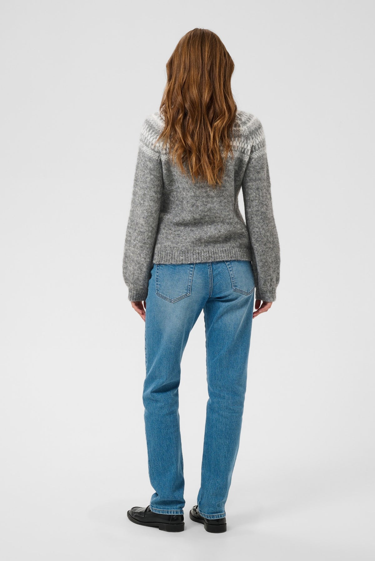 KAgerda Pullover Knit Dark Grey Melange/Chalk - 1099 - 10512134