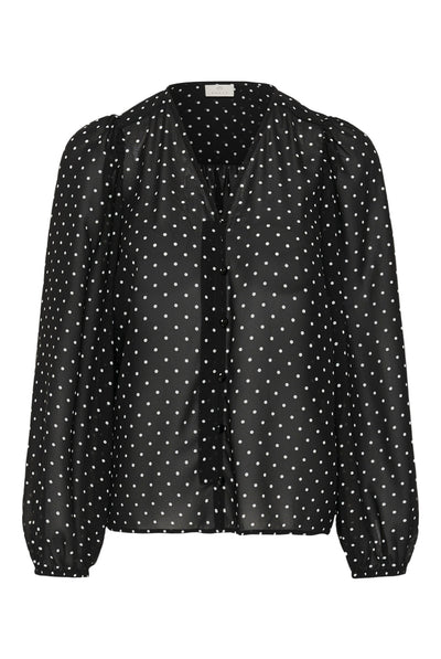 KAmindy Blouse Black W. White Dot - 109793 - 10512138 Thumbnail