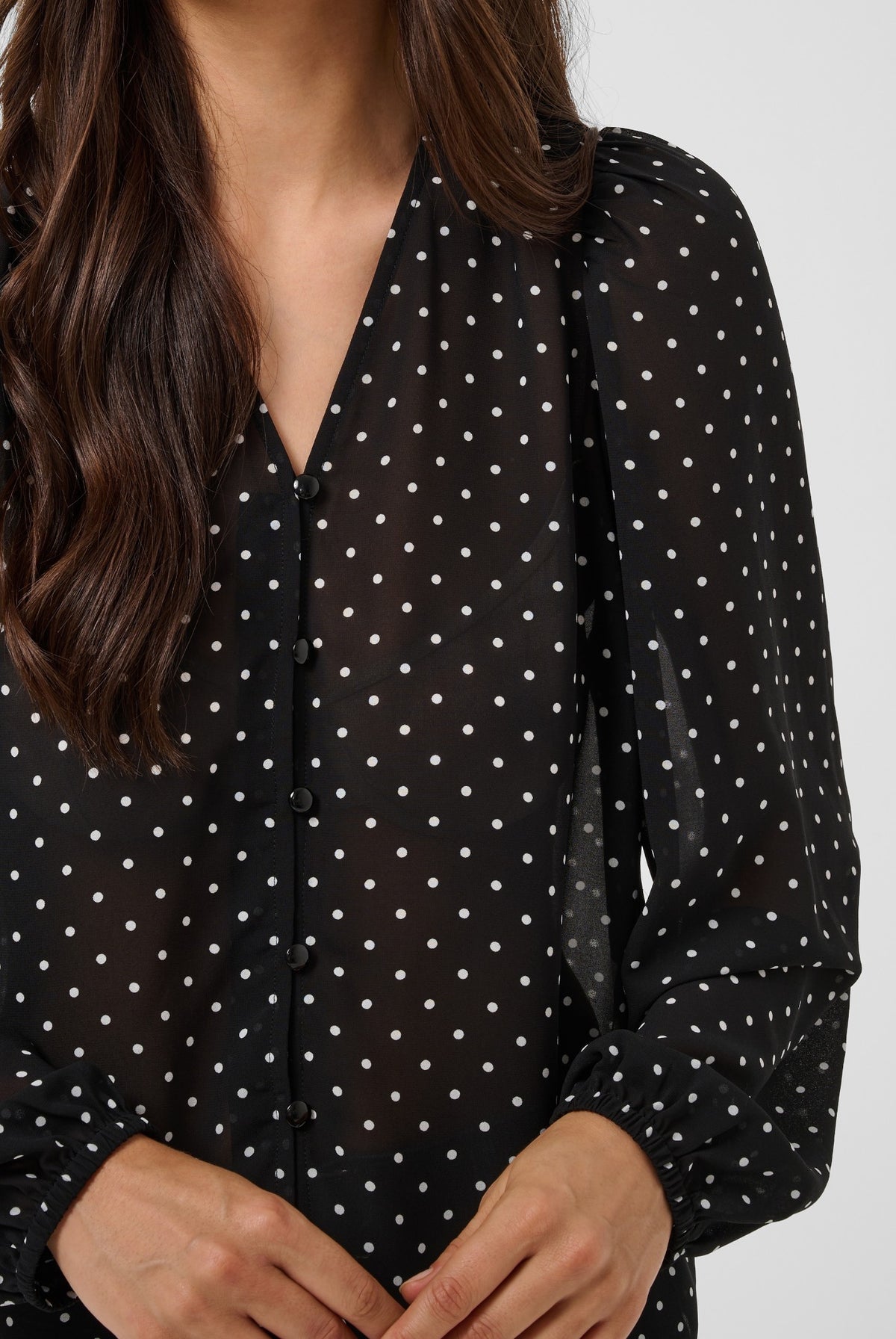KAmindy Blouse Black W. White Dot - 109793 - 10512138