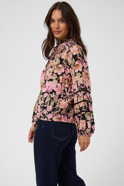KApatrice Blus Rosa Blommönster - 109806 - 10512140 Thumbnail