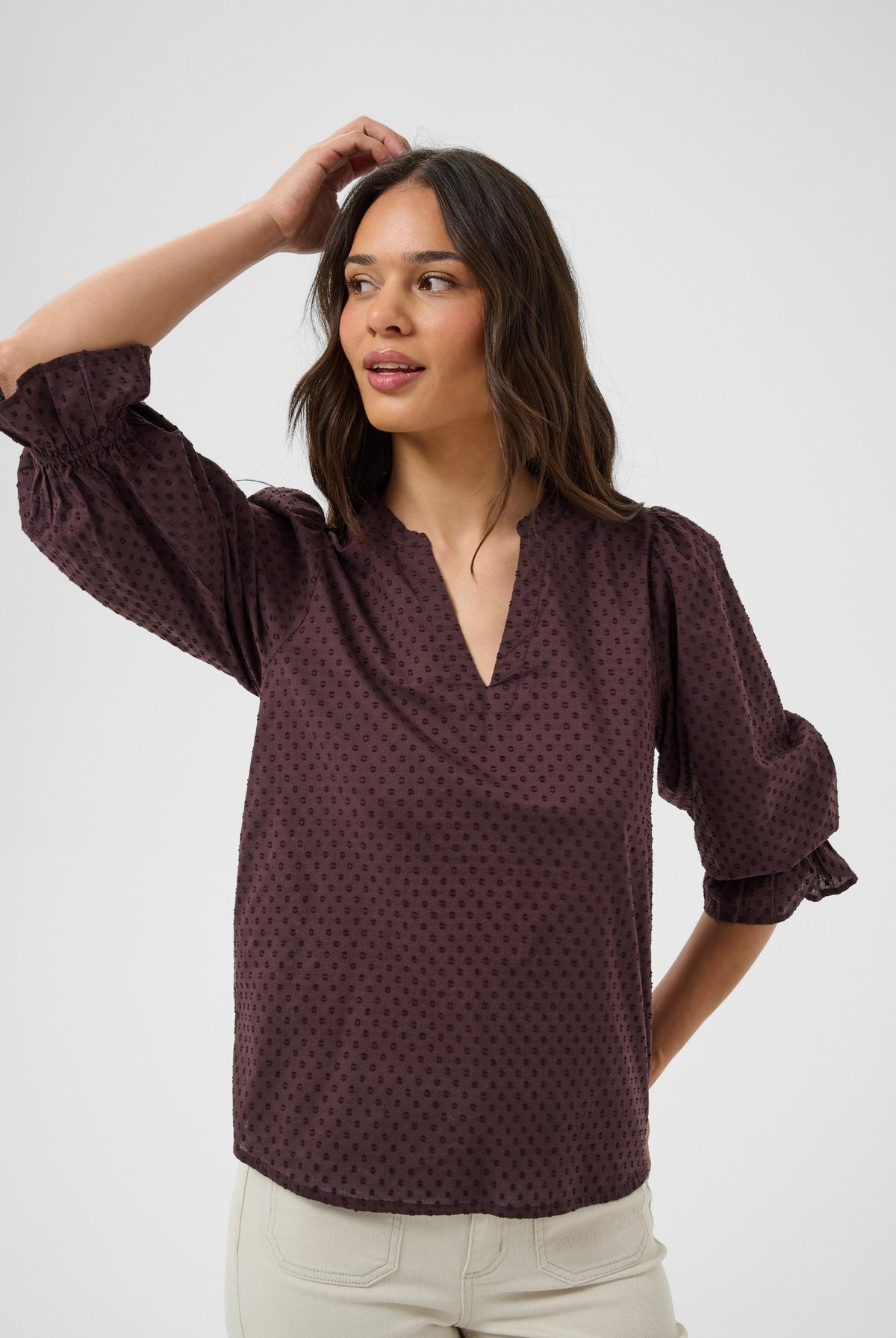 KAjordis Blouse Fudge - 191619 - 10512209