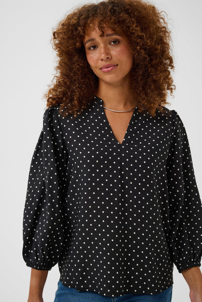 KAsirena Blouse Black W. White Dot - 109793 - 10512211 Thumbnail
