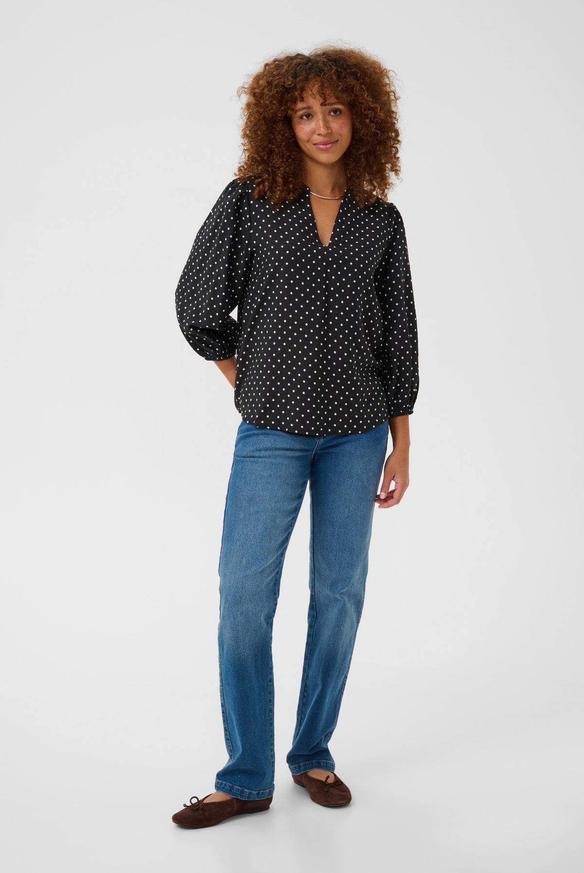 KAsirena Blouse Black W. White Dot - 109793 - 10512211