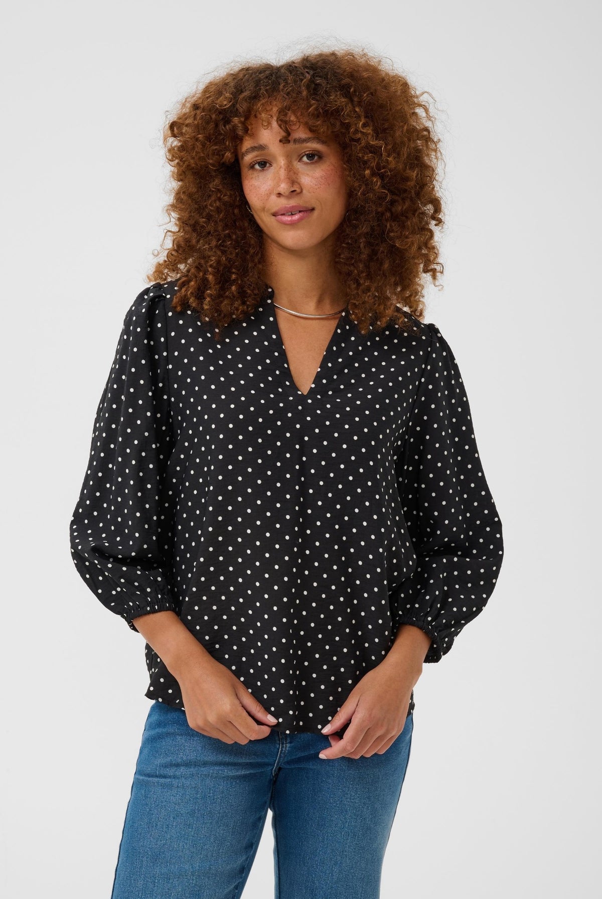 KAsirena Blouse Black W. White Dot - 109793 - 10512211