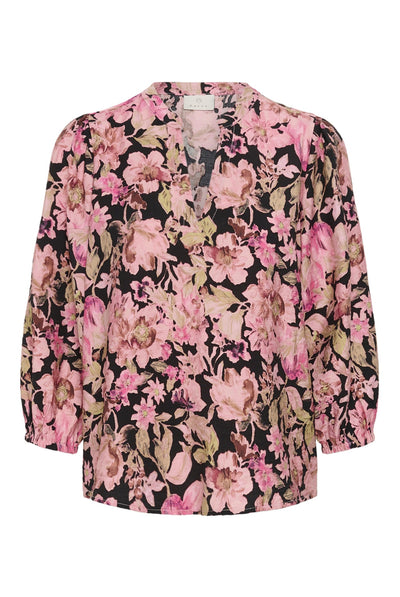 KAsirena Blus Pink Flower Print - 109806 - 10512211 Thumbnail