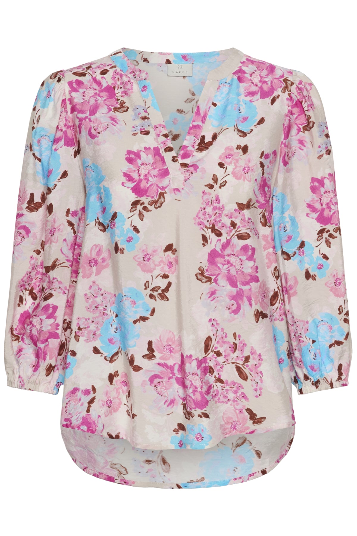 KAhaisley O-neck Blouse Multi color Flower - 109324 - 10512217