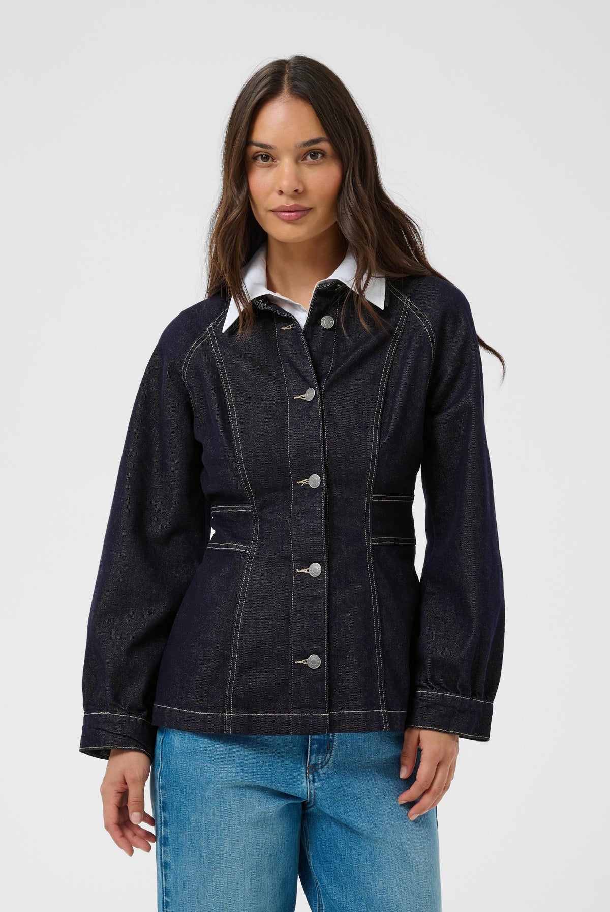 KAghita Denimskjorta Mörkblå otvättad denim - 109 - 10512244