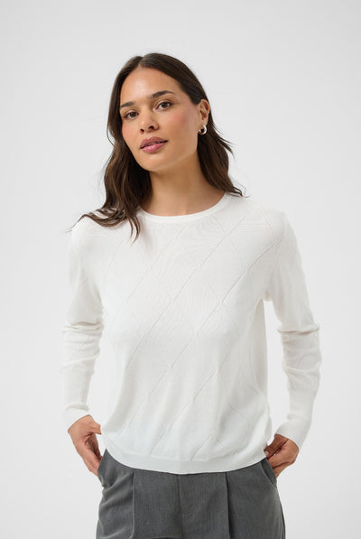 KAlizza Argyle Pullover LS Chalk - 110602 - 10512268 Thumbnail