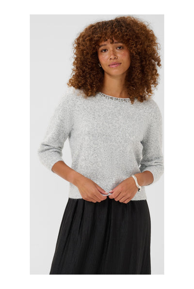 KAselly Pullover Grey Melange - 100123 - 10512296 Thumbnail