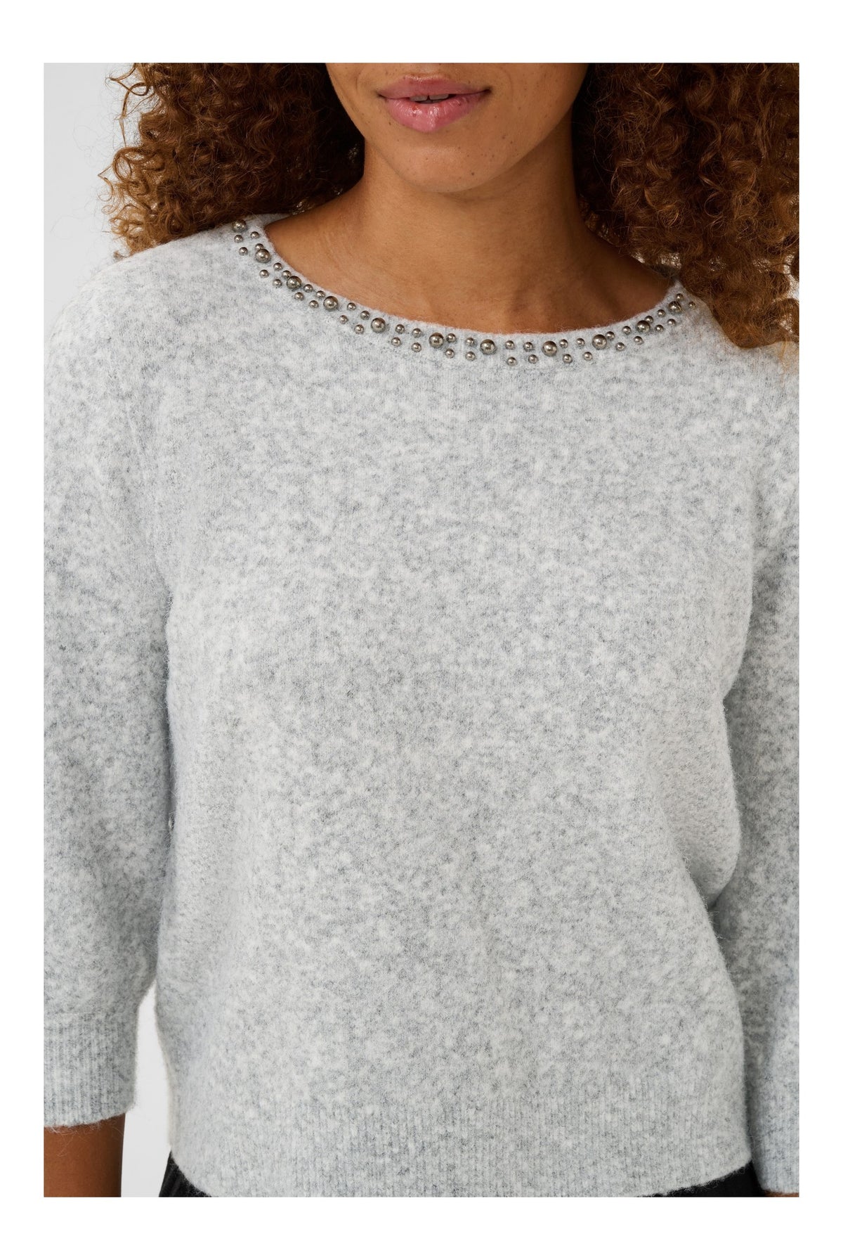 KAselly Pullover Grey Melange - 100123 - 10512296
